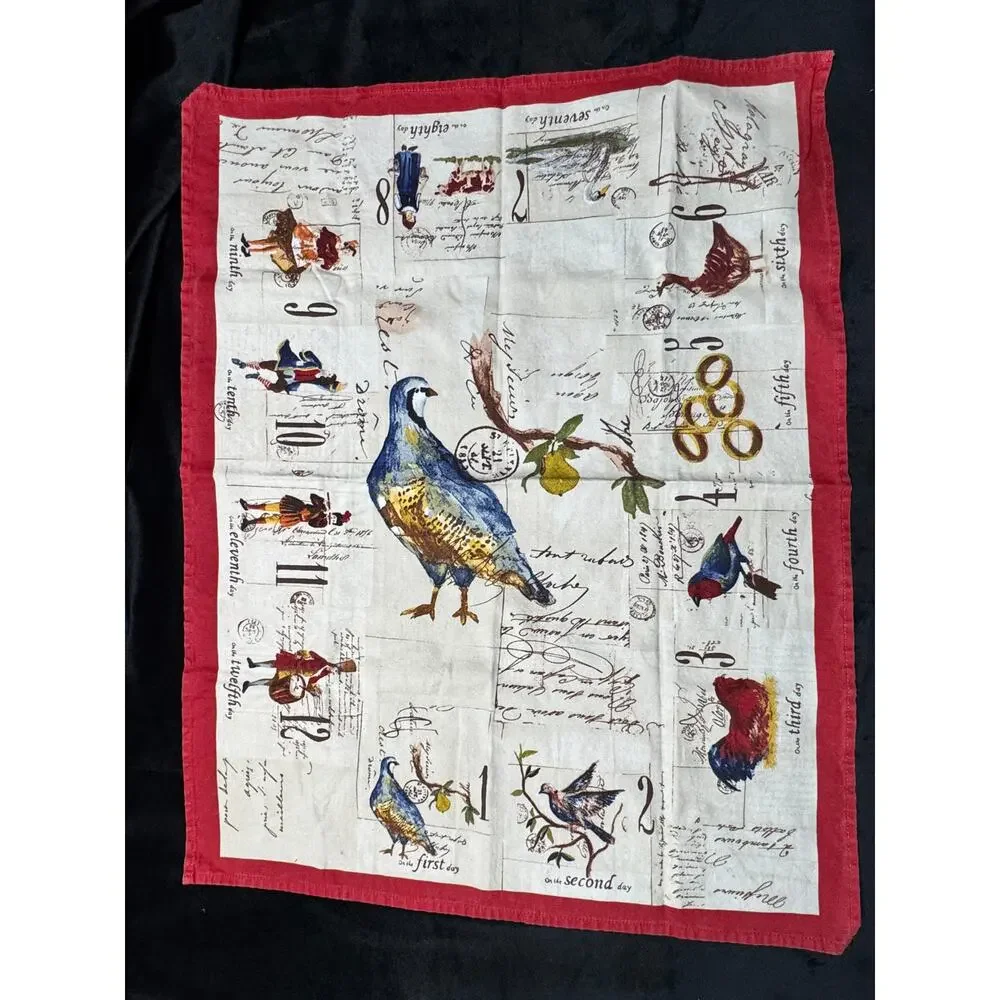 Williams Sonoma 12 Days of Christmas Vintage Kitchen Tea Towel (1)